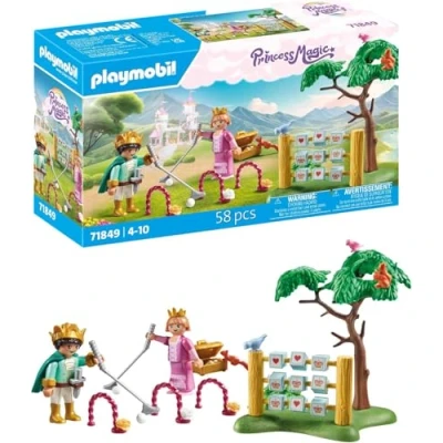 Image of Playmobil Princess Magic Royal Children in the Play Garden Toy Fairy Tale for Kids Aged 4+ 71849