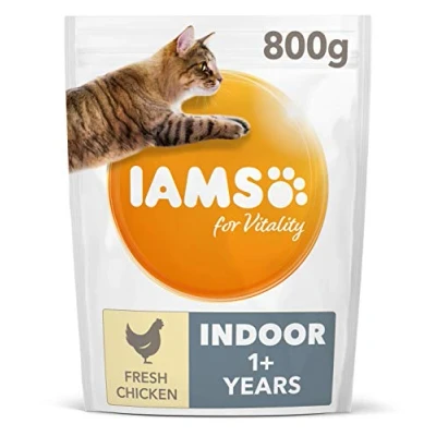 Image of IAMS Indoor Complete Dry Cat Food for Adult and Senior Cats with Chicken 800 g