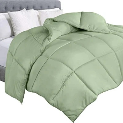 Image of Utopia Bedding Comforter Duvet Insert Quilted with Corner Tabs Box Stitched Down Alternative (Twin, Sage Green)