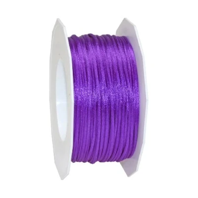 Image of C.E. Pattberg RHEIN Cord Ribbon lilac, 50 m Braided For Wrapping Gifts, Parcels, and Presents, 3 mm Width, Accessories Decorating Handicrafts Tear Resistant Decorative