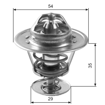 Image of 133803, 96020348, 9602034880 Engine thermostat GATES TH11088G1 88C with gaskets/seals without housing FORD: Transit Mk3 Van, Mk4 Minibus