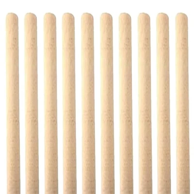 Image of Newman and Cole Wooden Broom Handle Stick Wood Broomstick/Wooden Pole for Floor Mop Brush 4ft (120cm) x 1 1/8&quot; (28 29mm) Handles Pack of 10