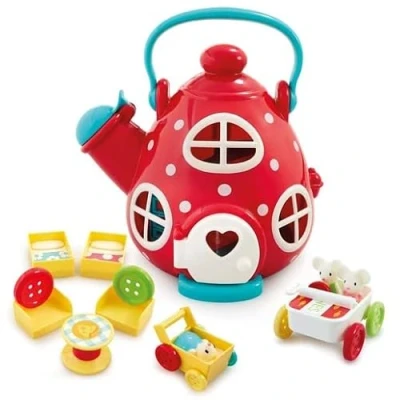 Image of HappyLand Kettle Cottage Playset For Children From 2 Years Toys Happy Land Toy Sets People Figures Elc