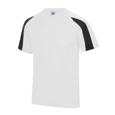 Image of AWDis Contrast Cool T Arctic White/Jet Black