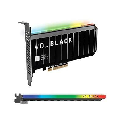 Image of WD_BLACK AN1500 2TB NVMe SSD Add In Card, read speed up to 6500MB/s and write 4100MB/s
