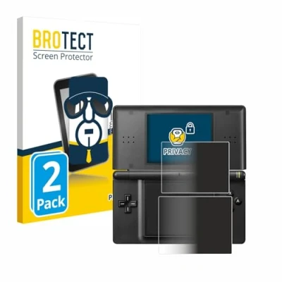 Image of brotect (2 Pack Privacy Screen Protector compatible with Nintendo DS LITE [Anti Spy, Protection Film, Blue Light Filter]