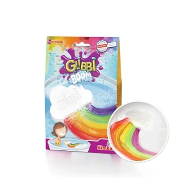 Image of Simba 105953451 Glibbi Boom Toy, Bath Bomb, Cloud Shape, Magic Rainbow Effect, Age 3+