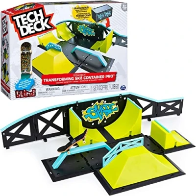 Image of Tech Deck Transforming SK8 Container Pro Modular Skatepark and Board, for Ages 6 Up (Edition May Vary)