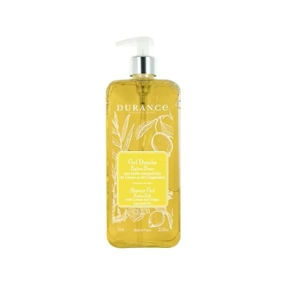 Image of Durance Lemon &amp; Ginger Marseille Shower Gel 750ml Body Wash With Almond Olive Oils Gently Cleanses, Hydrates Softens Skin Vegan Friendly