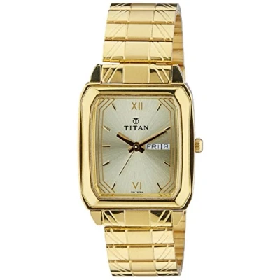 Image of Titan Karishma Analog Gold Dial Men&#039;s Watch NK1581YM05