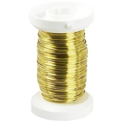 Image of Glorex Brass Wire 0.4mm 40m, Brown, 8 x 8.5 2.5 cm