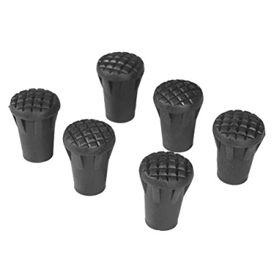 Image of Hiking Sticks,black diamond Stick tips,Tbest Stick,6pcs/set PVC Replacement Outdoor Trekking Pole Tip End Walking Cover Protector Black