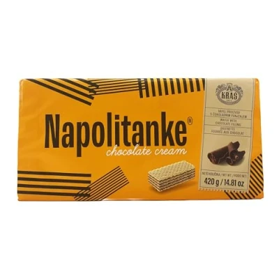 Image of NAPOLITANKE KRAS Premium Wafers Biscuits with Delicious Milk, Chocolate Cream, Hazelnut, Lemon and Orange Fillings Multiple Sizes