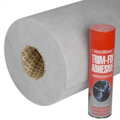 Image of Silver Van Lining Carpet 4 Way Stretch 1 Metre Long With Glue
