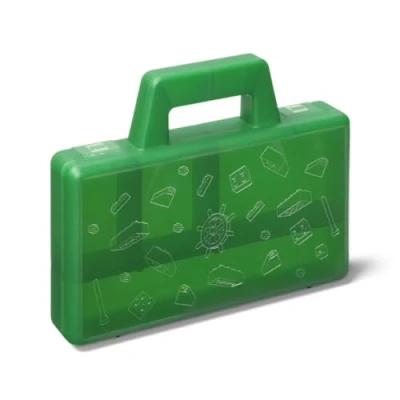 Image of LEGO Sorting Case To Go Portable and Convenient Storage Box for Travel Organizer, Kids Toy Storage, Plastic Green