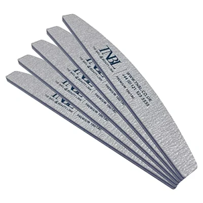 Image of TNBL Nail File Premium Quality (100/180 Half Moon Zebra), 5pcs