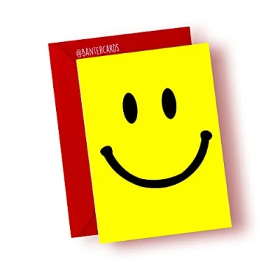 Image of Banter Cards Smiley Face Greeting Card Funny Birthday Rude (A5)