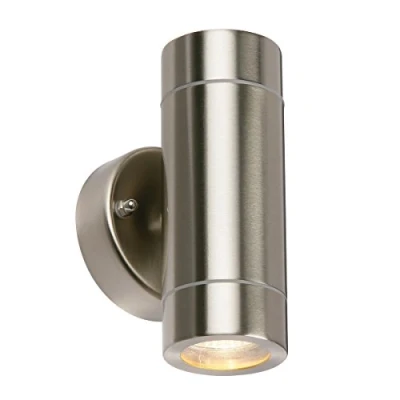 Image of Palin Exterior Interior Stainless Steel Light Outdoor Garden Up/Down Wall GU10 IP44 Rated