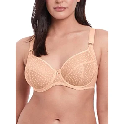 Image of Freya Women&#039;s Starlight Unlined Side Support Lace Underwire Bra Plunge, Caramel, 30JJ
