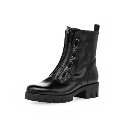 Image of Gabor Women Ankle Boots, Ladies Biker Boots,Removable Insole,Half Boots,Biker Boot,Lined,Winter Boot,Black (Schwarz) / 27,40.5 EU 7 UK