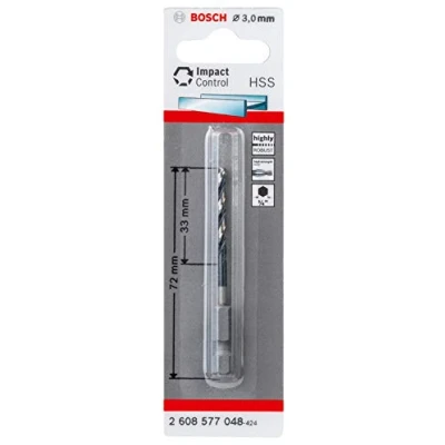 Image of Bosch Professional impact Control HSS Twist Drill Bit (for metal, 3 x 33 72 mm, accessories for drills)
