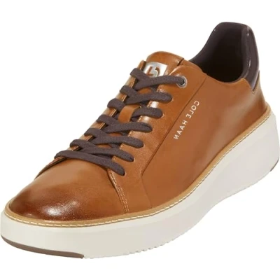 Image of Cole Haan Men&#039;s Grandpro Topspin Sneaker, British Tan, 6.5 UK