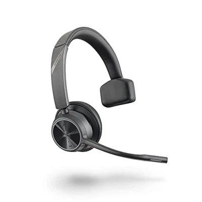 Image of Poly Voyager 4310 UC Wireless Headset (Plantronics) Single Ear w/ Mic Connect to PC/Mac via USB C Bluetooth Adapter, Cell Phone Works with Teams (Certified), Zoom &amp; More