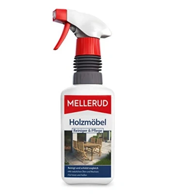 Image of Mellerud Wooden Furniture Cleaner &amp; Care 1 x 0.5 l Powerful Agent Against Dirt on Smaller Surfaces Indoor and Outdoor Use