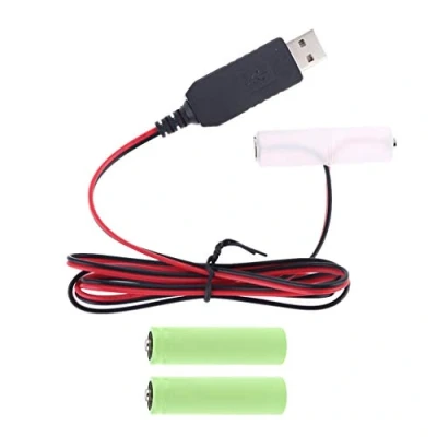 Image of DALIN LR6 AA Battery Eliminator USB Power Supply Cable Replace 1 4pcs 1.5V
