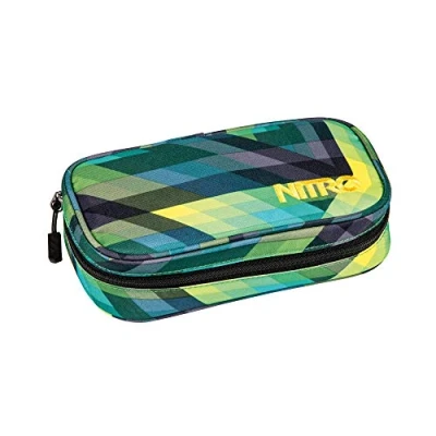 Image of Nitro Pencil Case XL inkl. Geo Dreieick &amp; Stundenplan, Federmäppchen, Schlampermäppchen, Faulenzer Box, Federmappe, Stifte Etui, Green