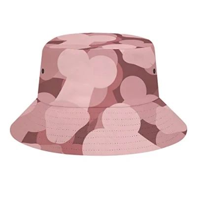 Image of Cute Penis Unisex Bucket Hats Summer Fisherman Hat UV Protection Beach Sun Cap for Outdoor Sport Hiking