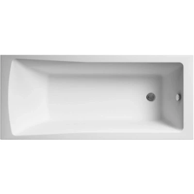 Image of Square Single Ended Straight Shower Bath with Leg Set 1700mm x 750mm