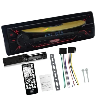 Image of GOFORJUMP Car Radio 1 Din Bluetooth MP3 Stereo Detachable Panel Autoradio FM AUX IN USB SD Card DVD CD Music Player