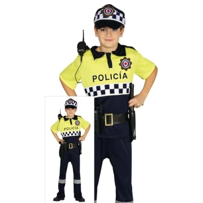 Image of FIESTAS GUIRCA Police Cop Fancy Dress Costume Child Boy Size 5 6 Years