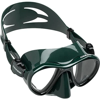 Image of Cressi Unisex&#039;s Metis Mask for Freediving and Underwater Photos, Minimum Internal Volume, Green, One Size