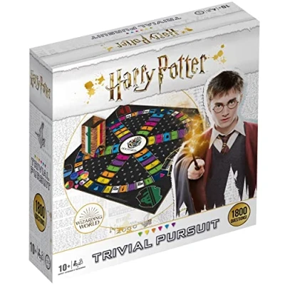 Image of Winning Moves Harry Potter Ultimate Trivial Pursuit Board game, 1800 questions on your favourite characters and events from Hogwarts, Trivia gift for ages 10 plus