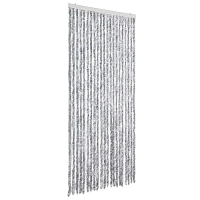 Image of vidaXL Insect Curtain Removable Mosquito Fly Bug Door Net Guard Protection Screen Mesh Blind Pelmet White and Grey 90x220cm Chenille