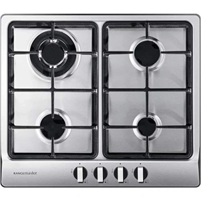 Image of Rangemaster RMB60HPNGFSS 60cm 4 Burner Gas Hob Stainless Steel