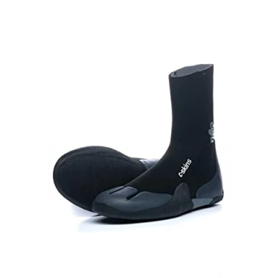 Image of C Skins Mens Legend 5mm Round Toe Wetsuit Boot Boots Black Charcoal Multi layer sole rubber reinforcement Adult Footwear 12