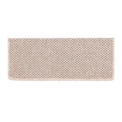 Image of casa pura Stuff Mats Interior, Pack of 15, Rectangular Self Adhesive in Sisal Look, Stair Treads Mats, Beige, 65 x 23.5 cm, Calcuta