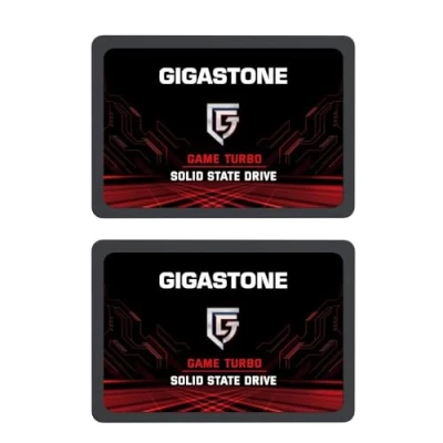 Image of Gigastone SATA SSD 512GB (2 Pack) 2.5 inch 550MB/s upgrade Laptop PC Memory and Storage PS4 HDD Replacement 2.5&quot; Internal Solid State Hard Drives III SLC Cache 3D NAND Game Turbo Performance