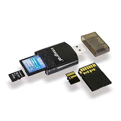 Image of Integral Micro SD &amp; UHS ii, 11, 2 USB3.0 Dual Slot Memory Card Reader Adapter SuperSpeed transfer, Windows Mac compatible and Supports II formats: SDHC, SDXC, microSDHC microSDXC