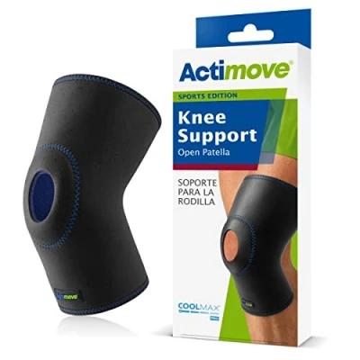 Image of Actimove Sports Edition Open Patella Knee Support Provides &amp; Pain Relief Latex and Neoprene Free Extra Large