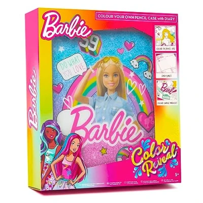 Image of Barbie Filled Pencil Case For Girls School Supplies Stationery Set With Colour Your Own Diary Accessories Gifts