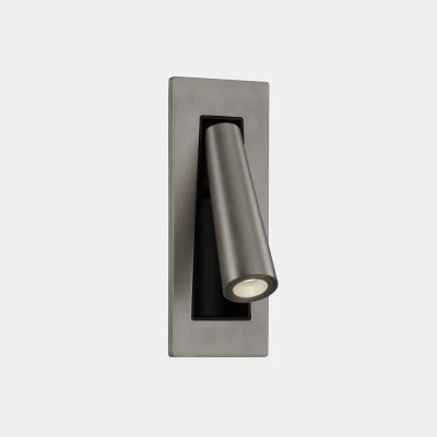 Image of Gamma LED Recessed Fold Away Reading Light Satin Nickel IP20 2.1W 2700K