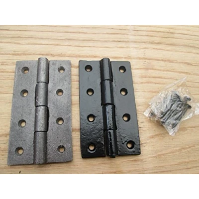 Image of IRONMONGERY WORLD® 4&quot;/100MM CAST Iron Butt Hinges Door GATE Cabinet Cupboard (Antique 4&quot;/100MM)