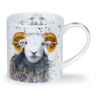 Image of Dunoon Orkney 0.35Litre Fine Bone China Mug Shaggy Sheep Herdwick