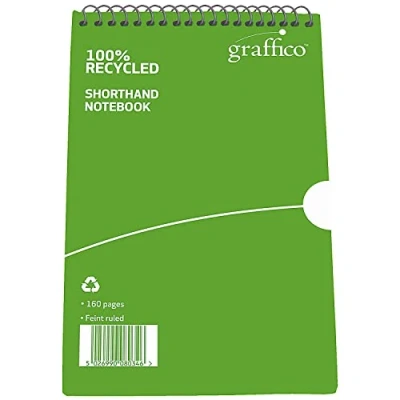 Image of GRAFFICO 203 x 127 mm Recycled Reporter Ruled 160 Pages Notebook