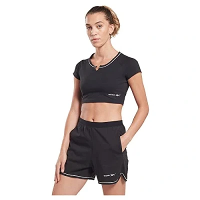Image of Reebok Women&#039;s Identity Crop T Shirt Black XL