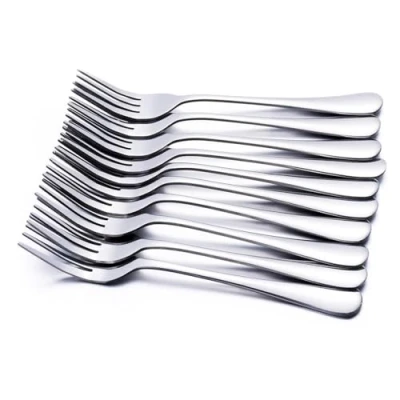 Image of Dinner Forks, GOBOOMAN 12pcs Stainless Steel Cutlery Forks Table Fork Set 8 inches